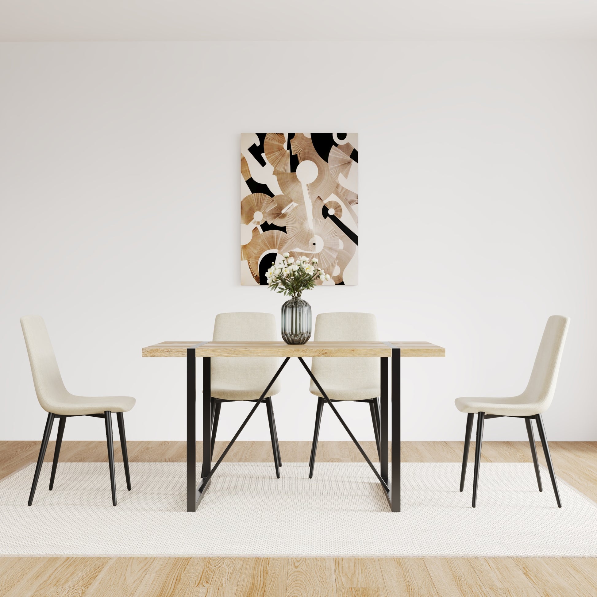 Mdf Wood Colour Dining Table And Modern Dining