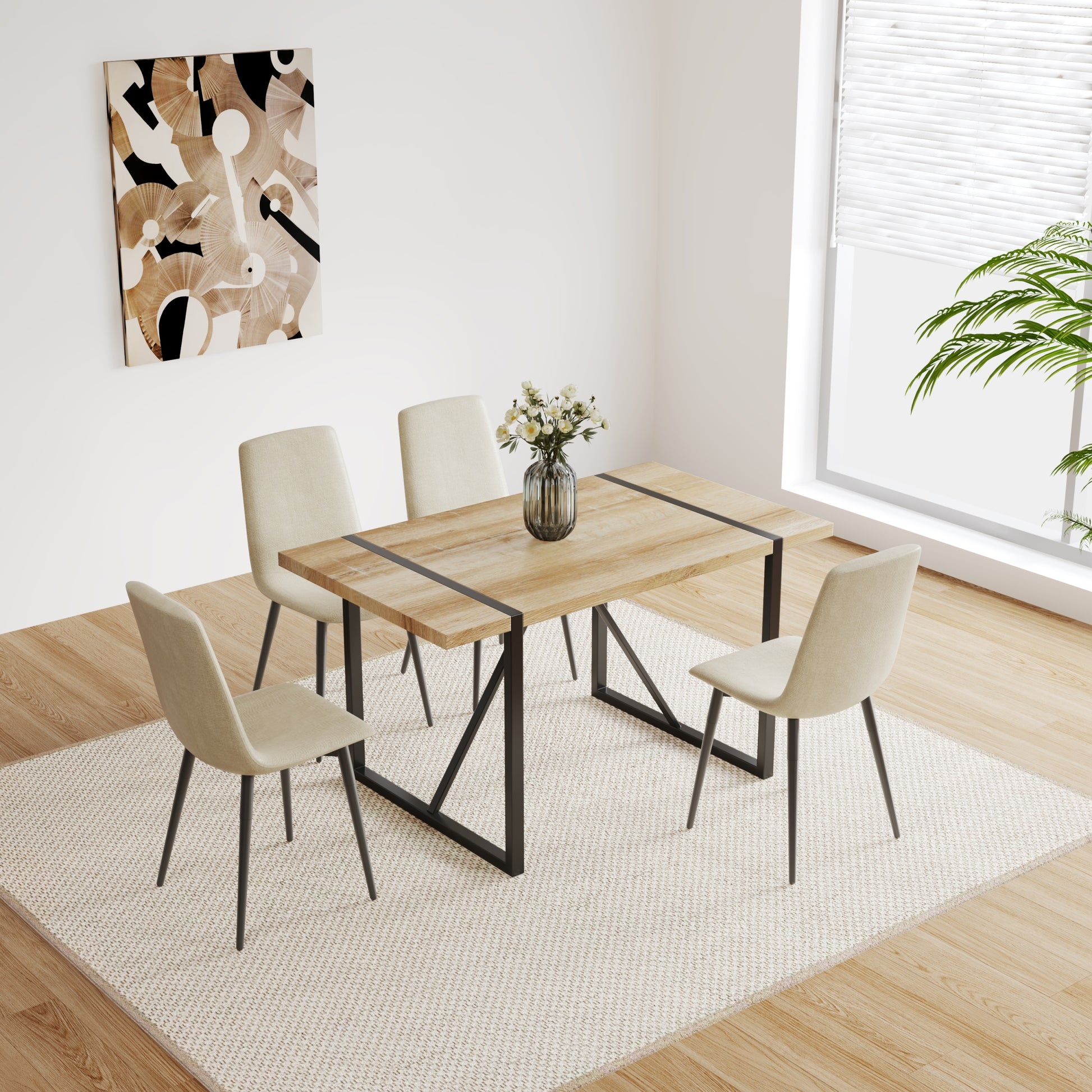 Mdf Wood Colour Dining Table And Modern Dining