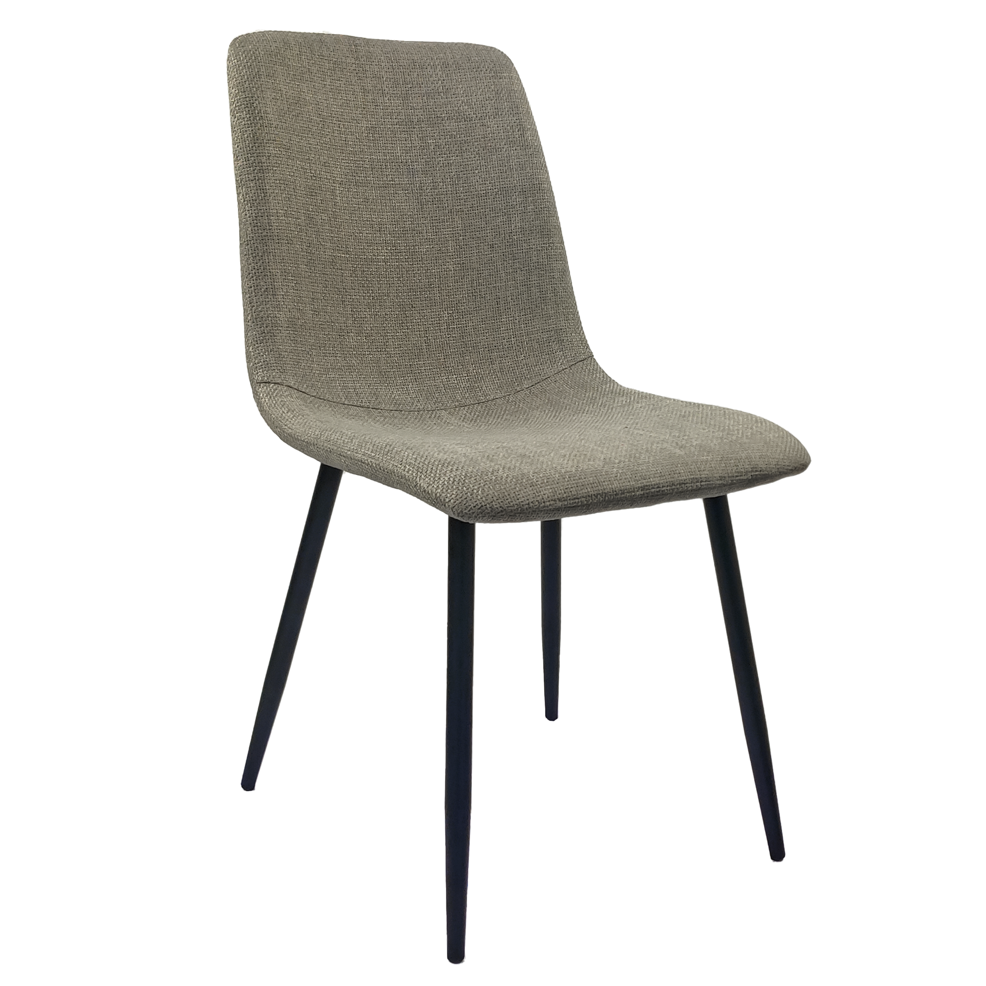 Dining Chairs Set Of 4,Modern Kitchen Dining Room Chairs,Upholstered Dining Accent Chairs In Linen Cushion Seat And Sturdy Black Metal Legs Grey Light Gray Kitchen Dining Chairs Foam Linen