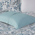 5 Piece Seersucker Duvet Cover Set With Throw Pillows Blue Polyester