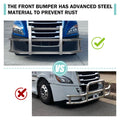 Stainless Steel Deer Guard Bumper for Freightliner chrome-stainless steel