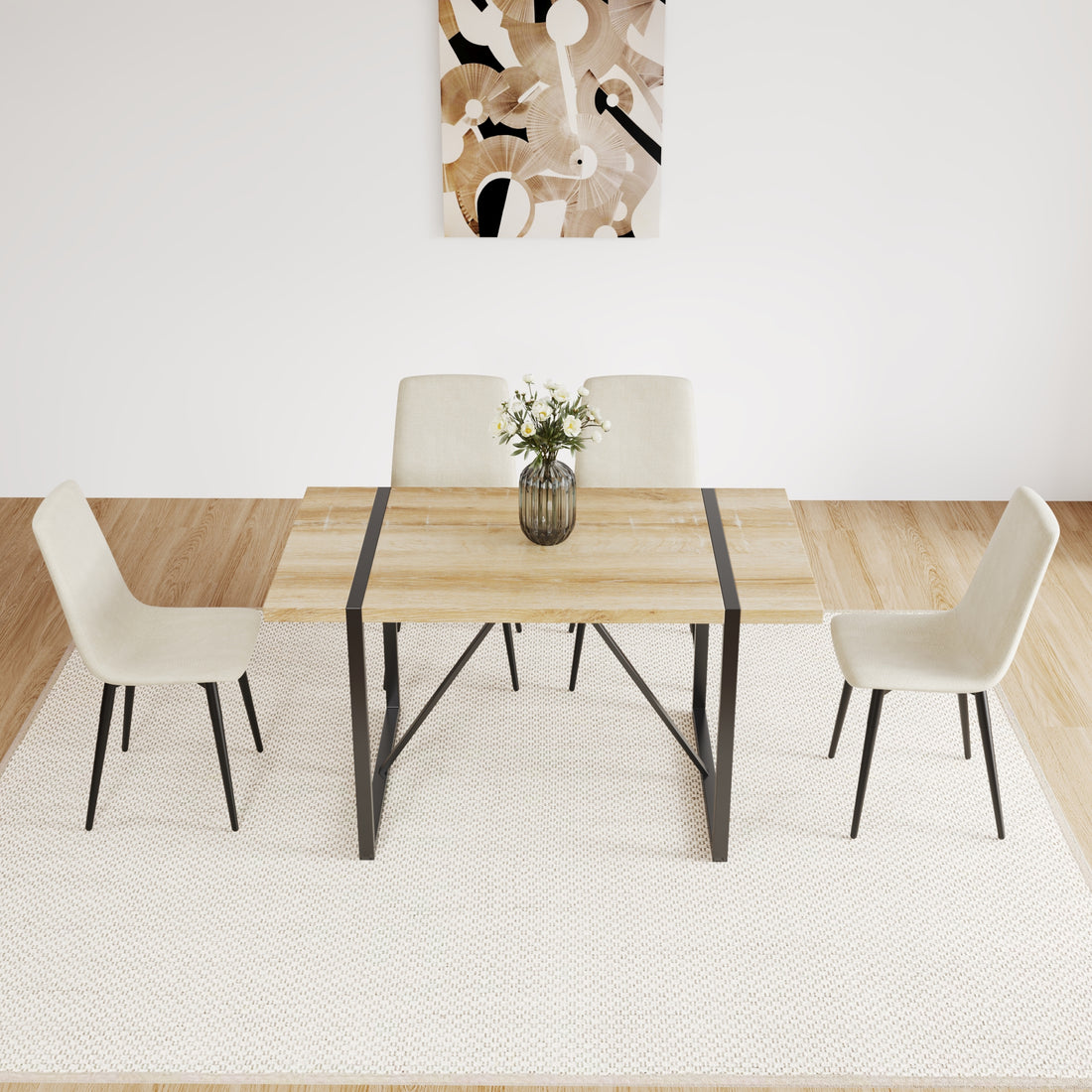 Mdf Wood Colour Dining Table And Modern Dining