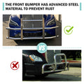 Stainless Steel Deer Guard Bumper For Kenworth T680 2022 With Brackets Chrome Stainless Steel