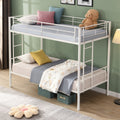 Metal Bunk Bed White White Metal