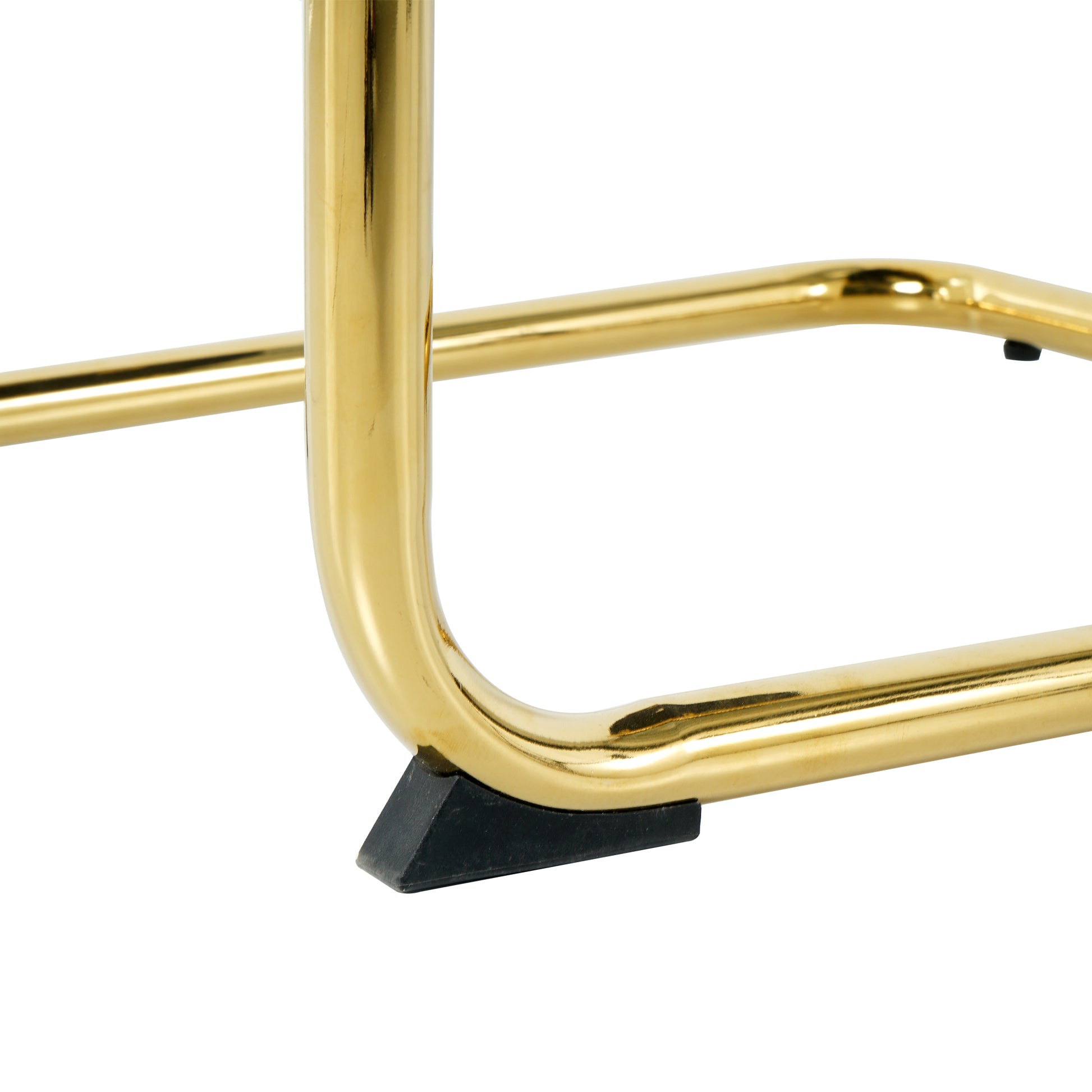 Modern Simple Light Luxury Dining White Chair Home Bedroom Stool Back Dressing Chair Student Desk Chair Gold Metal Legs Set Of 4 Metal White Teddy