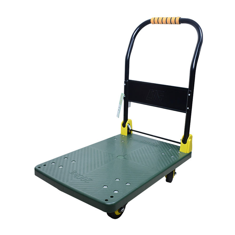 440 lbs. Capacity Portable Platform Hand Truck green-metal