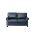 Living Room Sofa Loveseat Chair Navy Blue Faux Leather Navy Blue Foam Pu Leather