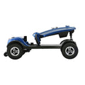 Max Plus Blue 4 Wheels Outdoor Compact Mobility Scooter With 2Pcs*20Ah Lead Acid Battery, 16 Miles, Cup Holders & Usb Charger Port Blue Metal