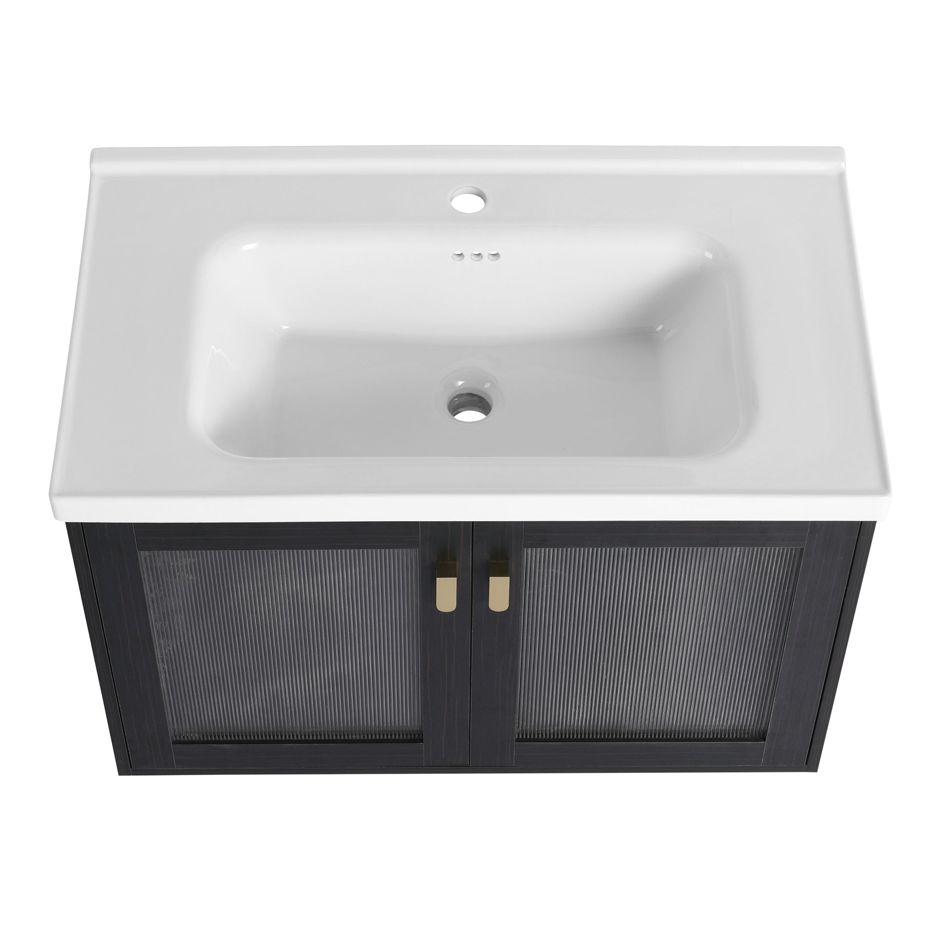 32 Inch Wall Mounted Bathroom Vanity With Sink, For black-2-bathroom-wall mounted-modern-plywood