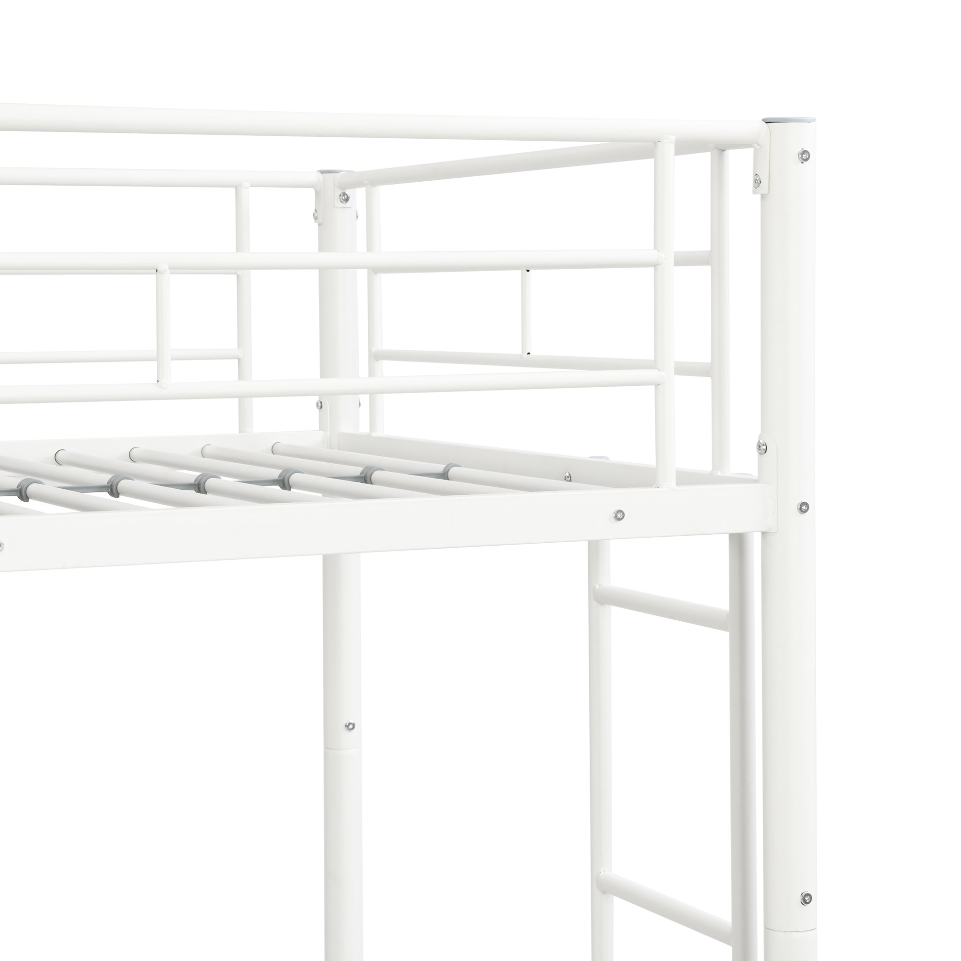 Metal Bunk Bed White White Metal