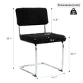 Modern Simple Light Luxury Dining Chair Black Chair Family Bedroom Stool Back Dressing Chair Student Chair Metal Legs Silver Bow Chair Set Of 2 Metal Black Teddy