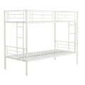 Metal Bunk Bed White White Metal