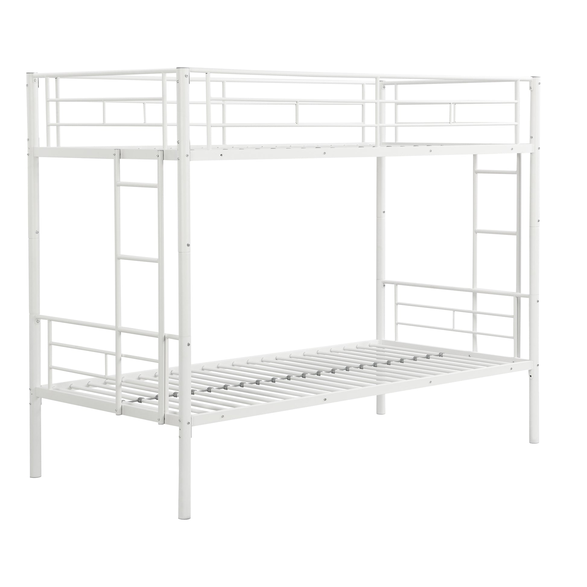 Metal Bunk Bed White White Metal