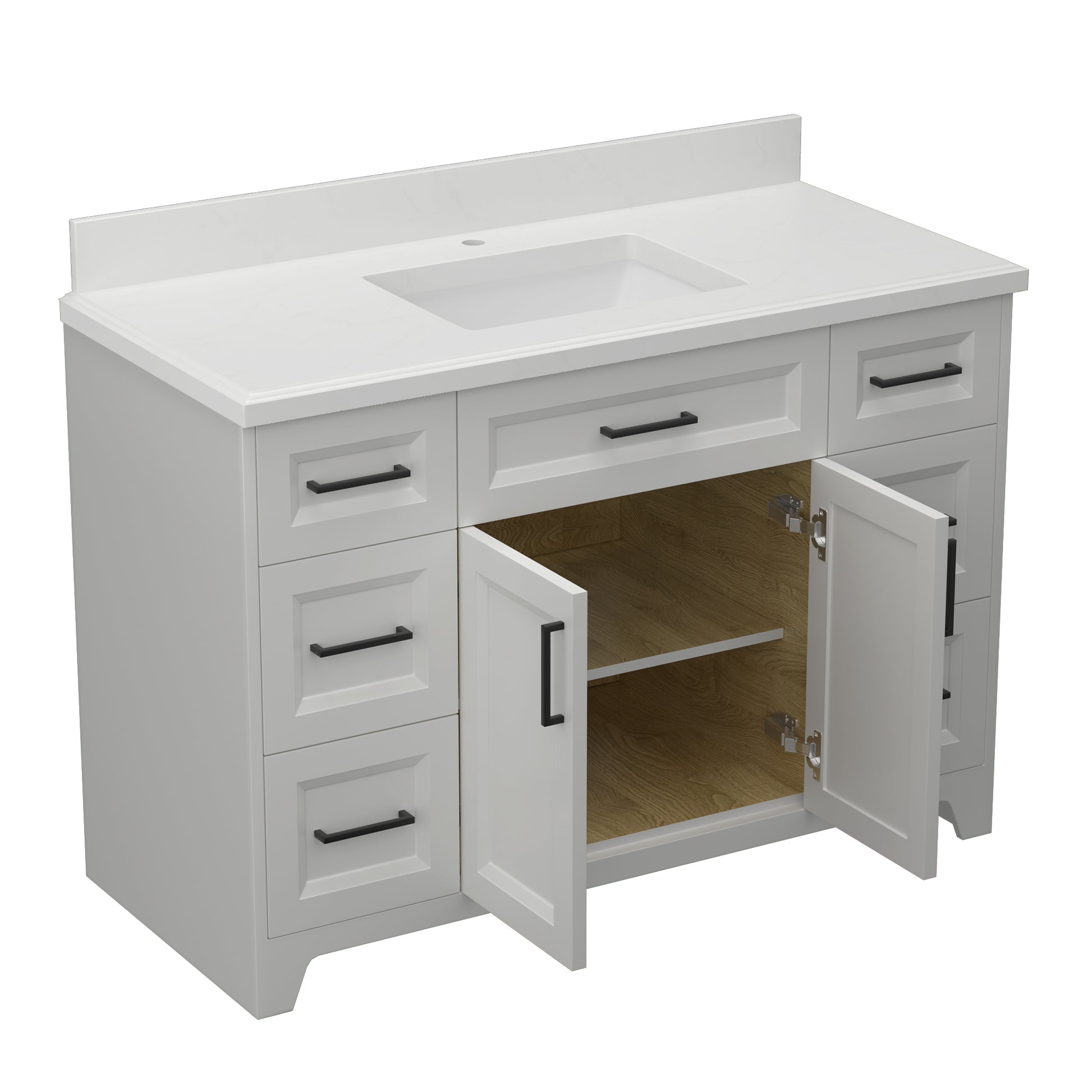 48" Bathroom Vanity With Sink Combo, Modern