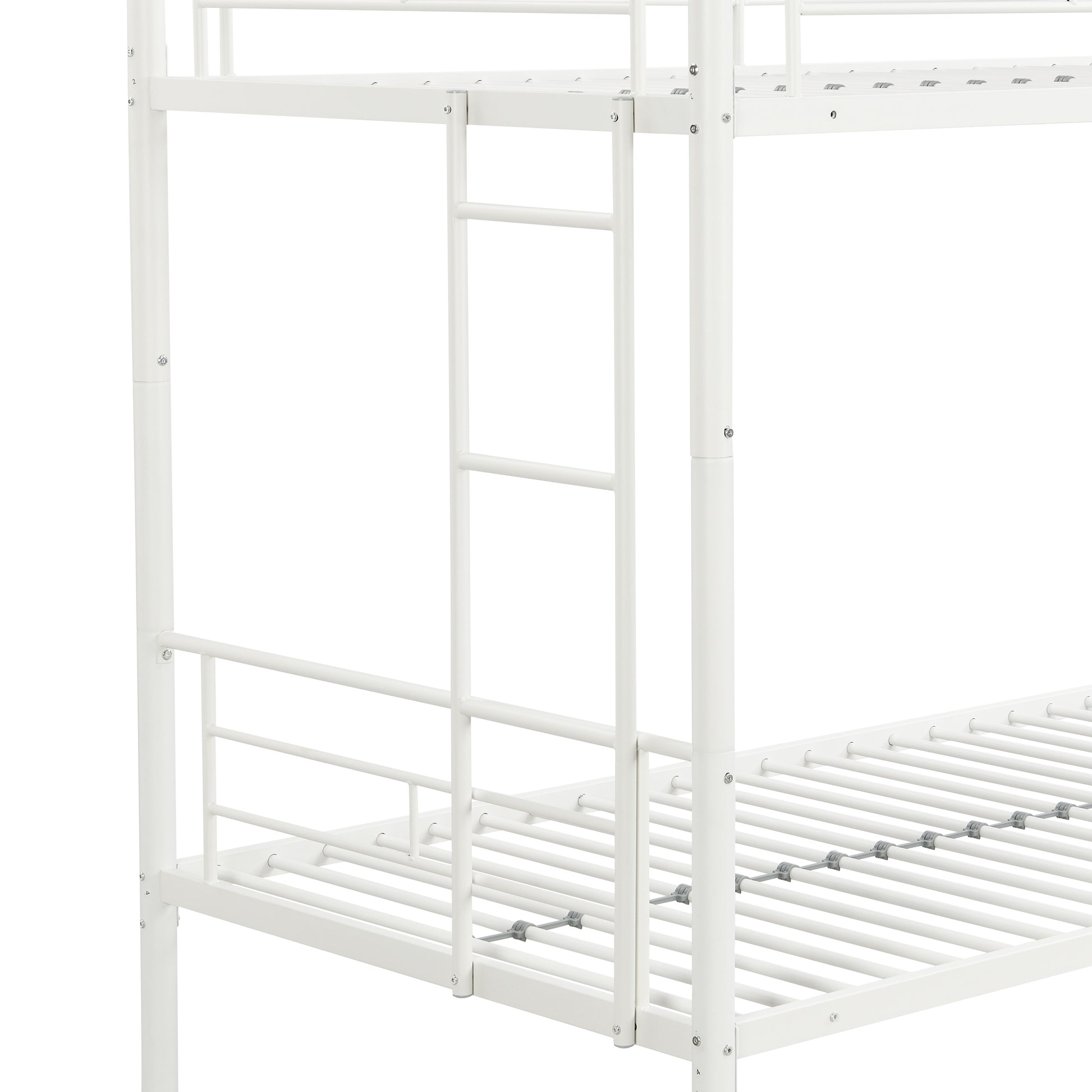Metal Bunk Bed White White Metal