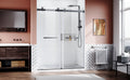 Frameless Sliding Shower Glass Door 56 60 In.W X 76 In. H,3 8