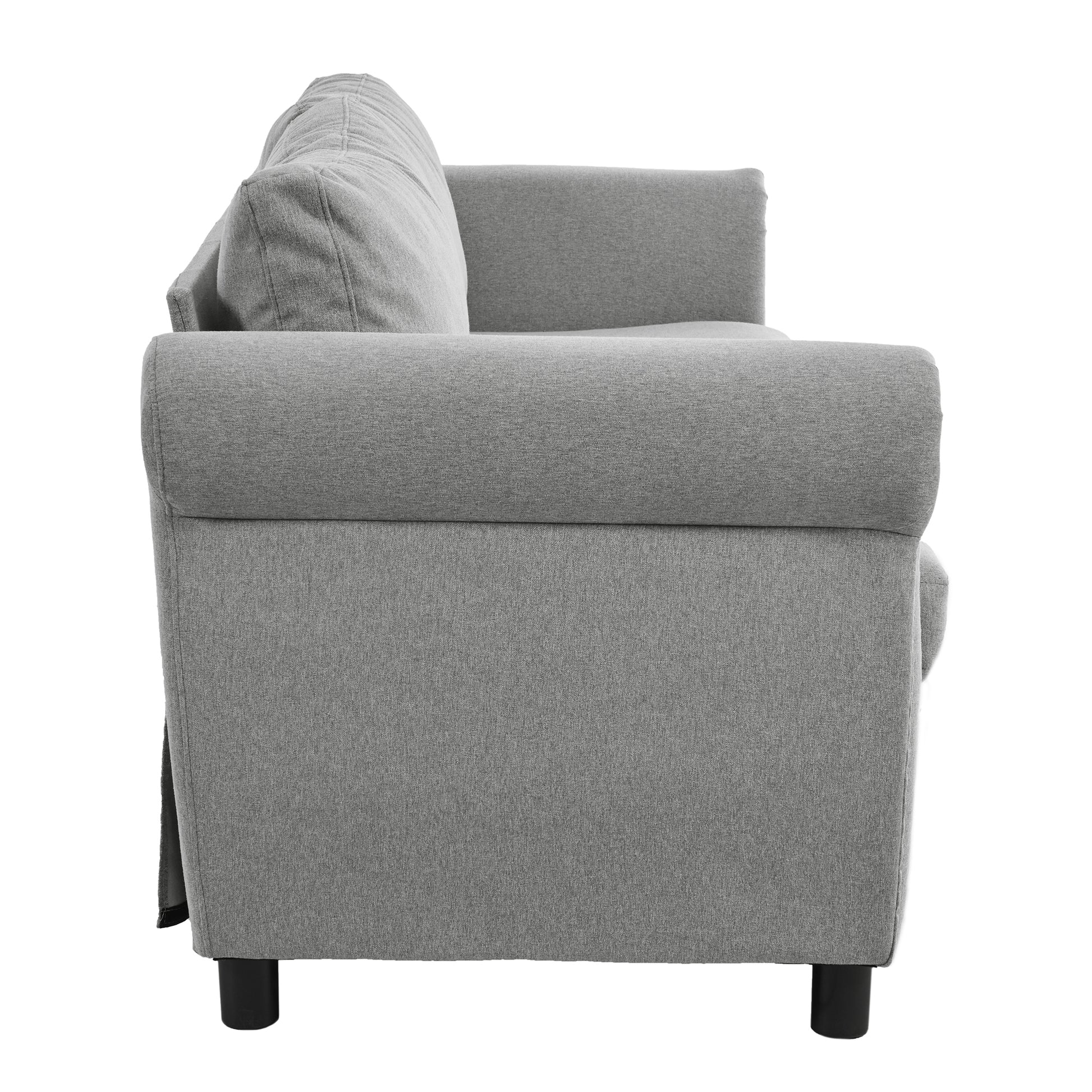 80.7'' 2 In 1 Sofa Bed Sleeper With Large Memory Mattress 63''*70.9*3.3 Inch , For Living Room Spaces Bedroom Gray Polyester