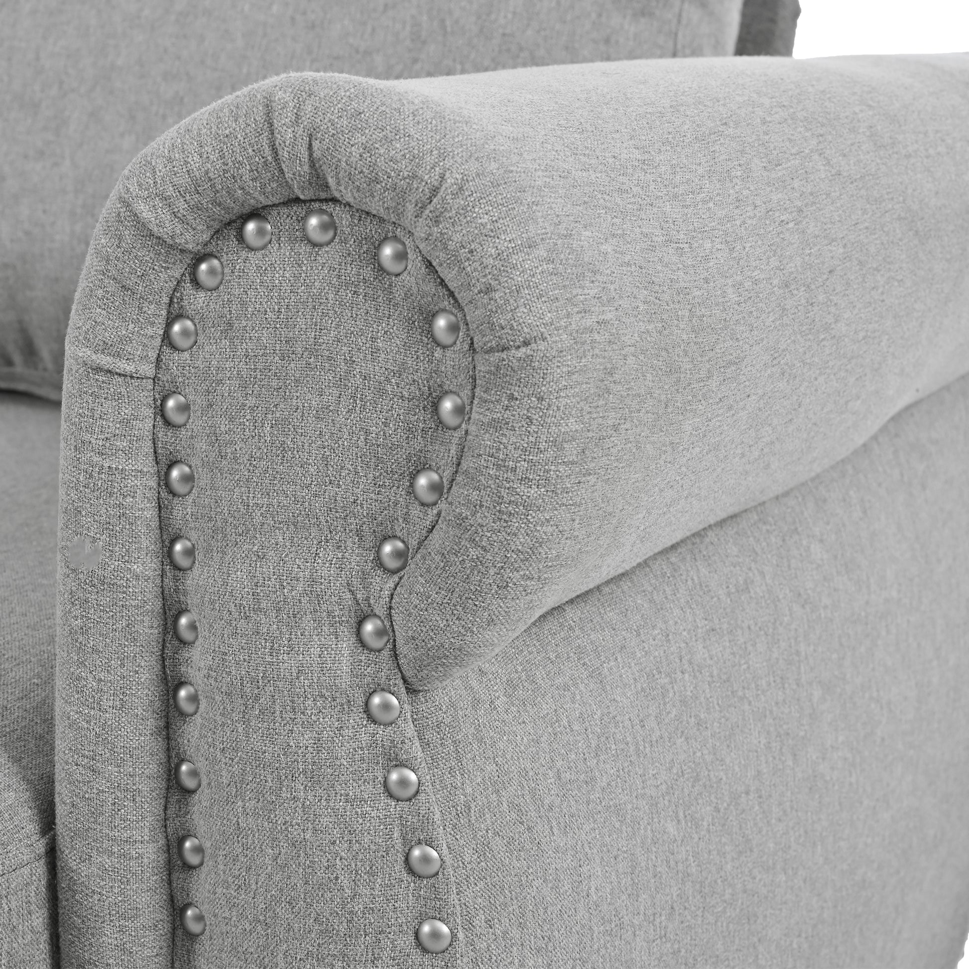 80.7'' 2 In 1 Sofa Bed Sleeper With Large Memory Mattress 63''*70.9*3.3 Inch , For Living Room Spaces Bedroom Gray Polyester