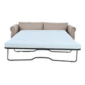 80.7'' 2 In 1 Sofa Bed Sleeper With Large Mattress 63''*70.9*3.3 Inch , For Living Room Spaces Bedroom Beige Polyester