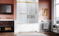 Frameless Sliding Bathtub Door 56 60 In.W X 62 In.H,Bypass Tub Glass Sliding Shower Doors,3 8