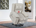 Electric Power Recliner Chair With Massage For Elderly ,Remote Control Multi Function Lifting, Timing, Cushion Heating Chair With Side Pocket Beige Beige Power Push Button Metal Primary Living Space Soft American Design Cat Scratch Fabric