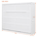 Full Size Murphy Bed Wall Bed,White Full White Plywood