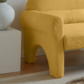 Modern Boucle Seat For Living Room Yellow Foam 2 Seat