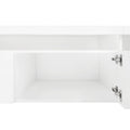 Unique Design Tv Stand With 2 Glass Shelves, Large Storage Space Media Console For Tvs Up To 105