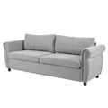 80.7'' 2 In 1 Sofa Bed Sleeper With Large Memory Mattress 63''*70.9*3.3 Inch , For Living Room Spaces Bedroom Gray Polyester