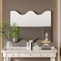 Wall Mirror 30x35 Inch Black Rectangular Mirror with 2 black-glass