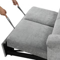 Convertible Soft Cushion Sofa Pull Bed ,For Two People To Sit On Gray Polyester