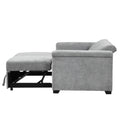 Convertible Soft Cushion Sofa Pull Bed ,For Two People To Sit On Gray Polyester