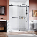 Frameless Sliding Shower Glass Door 56 60 In.W X 76 In. H,3 8