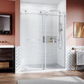 Frameless Sliding Shower Glass Door 56 60 In.W X 76 In. H,3 8