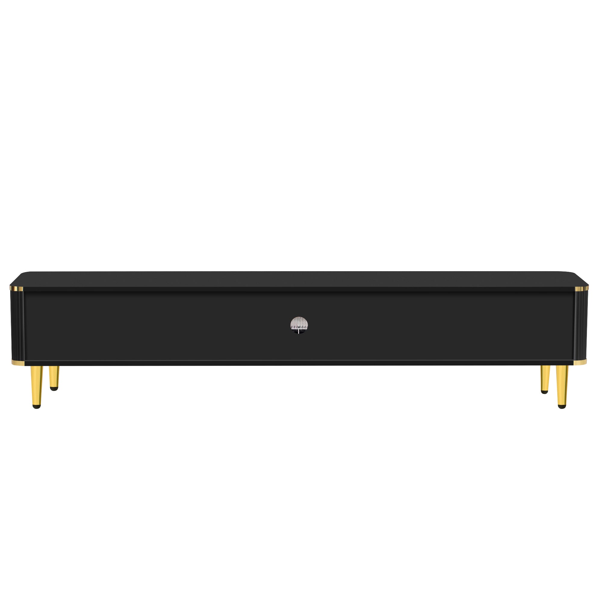 U Can TV Stand for 65 Inch TV, Entertainment Center TV black-mdf