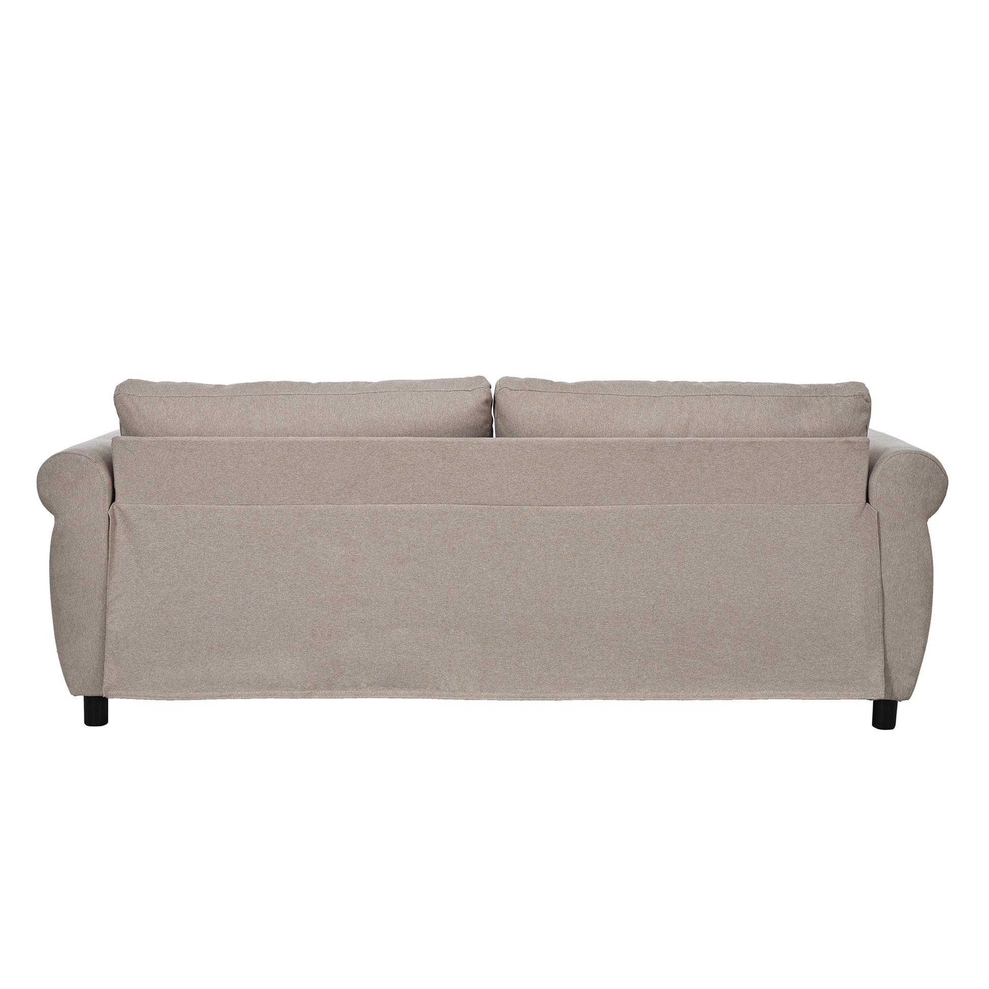 80.7'' 2 In 1 Sofa Bed Sleeper With Large Mattress 63''*70.9*3.3 Inch , For Living Room Spaces Bedroom Beige Polyester
