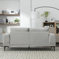 Large Sofa, 74.8 Inch Linen Fabric Loveseat Couch Mid Century Modern Upholstered Accent Couches For Living Room, Apartment, Bedroom,Light Grey Light Grey Linen Wood Dining Room Medium Soft Cushion Back Foam Linen 2 Seat