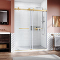 Frameless Sliding Shower Glass Door 56 60 In.W X 76 In. H,3 8