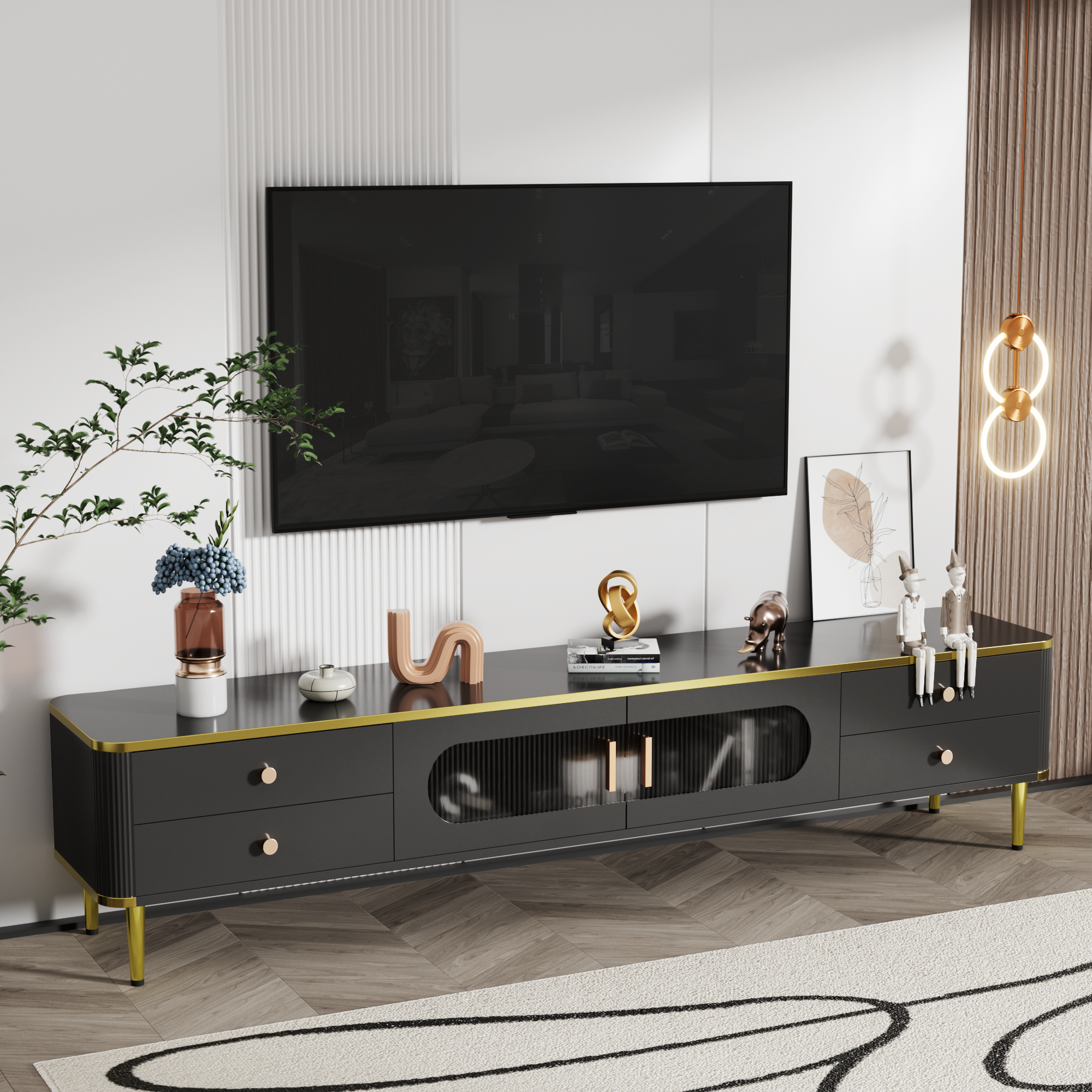 U Can TV Stand for 65 Inch TV, Entertainment Center TV