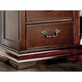 Traditional Style Cherry 1Pc Nightstand Only Solid Wood 2 Drawers Hidden Top Drawer Intricate Accents Bedside Table Bedroom Cherry 2 Drawers Bedroom Bedside Cabinet Contemporary,Traditional Felt Lined Drawers Solid Wood