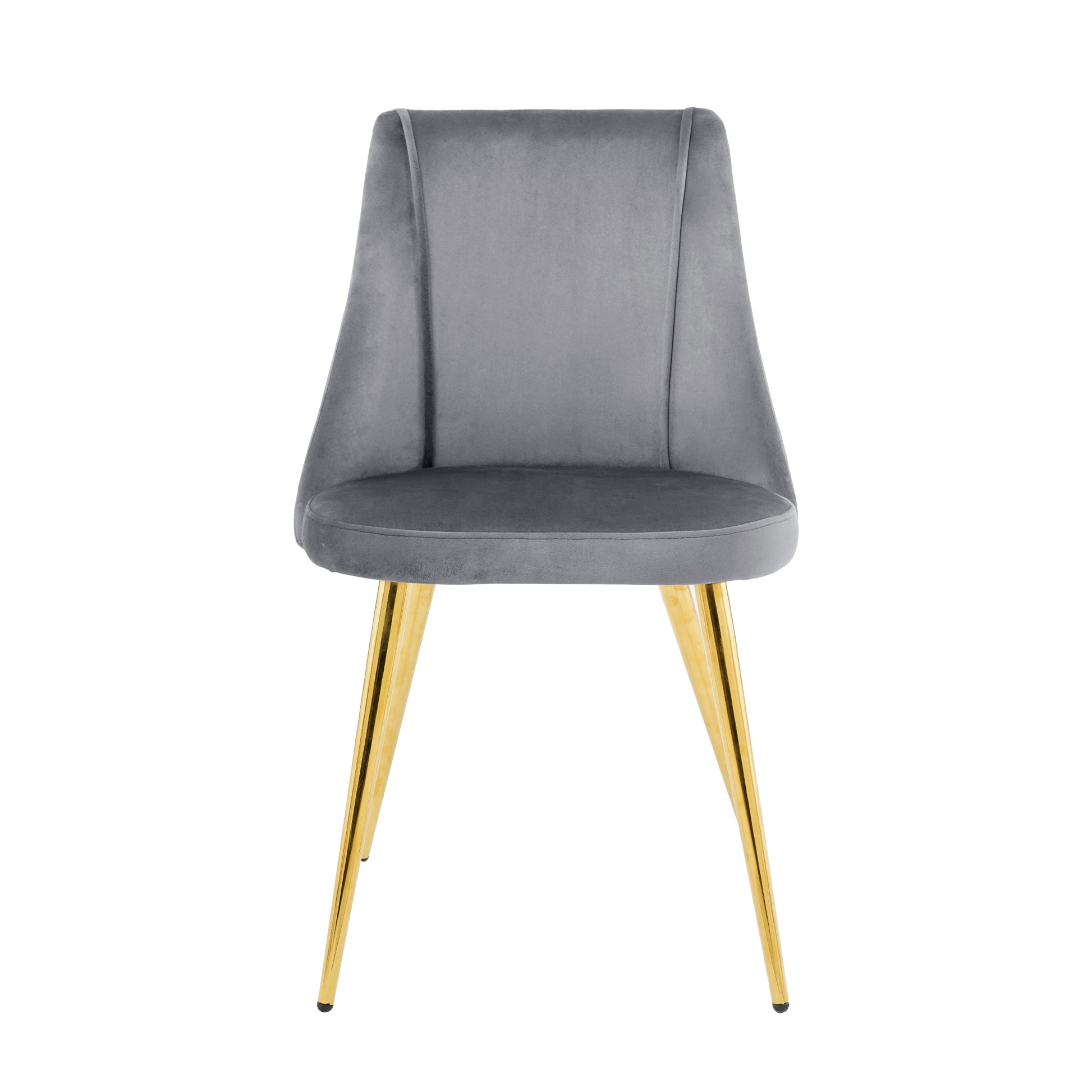 Modern Grey Velvet Dining Chairsfabric Accent Upholstered Chairs Side Chair With Gold Legs For Home Furniture Living Room Bedroom Kitchen Dinning Room Set Of 4 Metal Grey Velvet