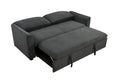 78 Inch 3 In 1 Convertible Sleeper Sofa Bed, Modern Fabric Loveseat Futon Sofa Couch W Pullout Bed, Small Beautiful Seat Lounge Sofa W Reclining Backrest, Furniture For Living Room, Dark Gray Light Brown Wood Primary Living Space Heavy Duty Eucalyptus 3