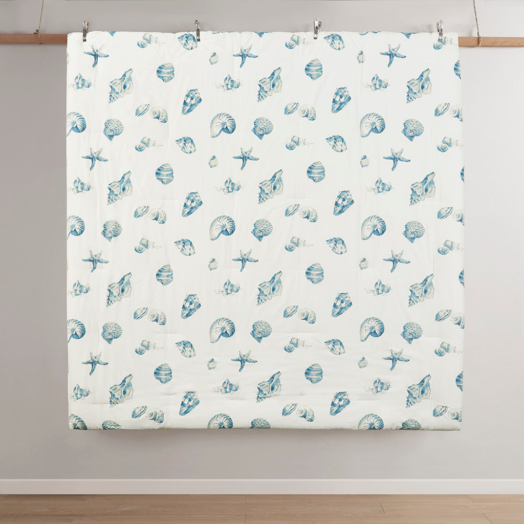 Comforter Set Blue Cotton