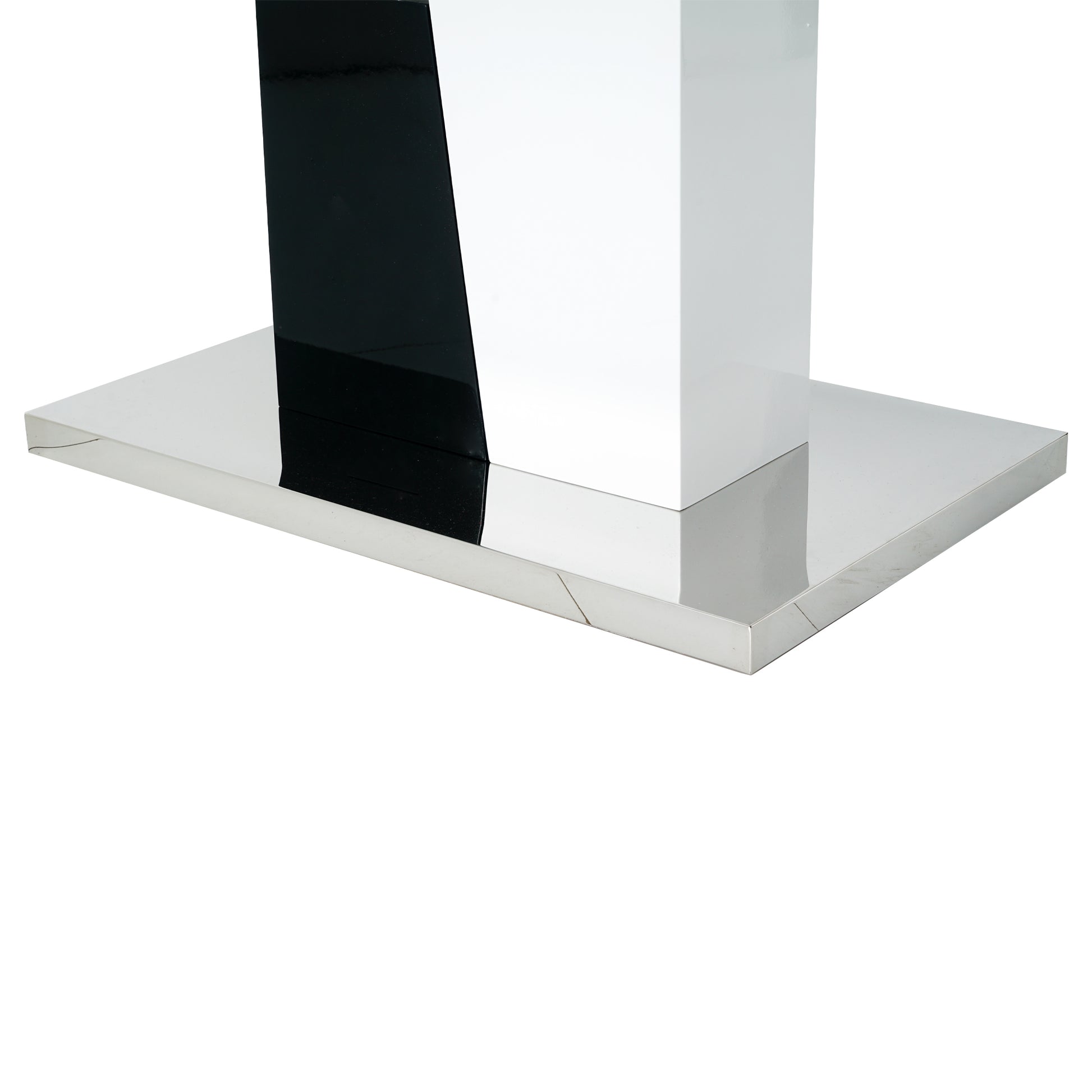 Modern Style Glass Table, Pu Fabric Chair Electroplated Chair Legs, Solid Support Base, Furniture Made Of Selected Materials To Highlight Fashion, Suitable For Living Room Use Set Of 5 White Mdf Metal