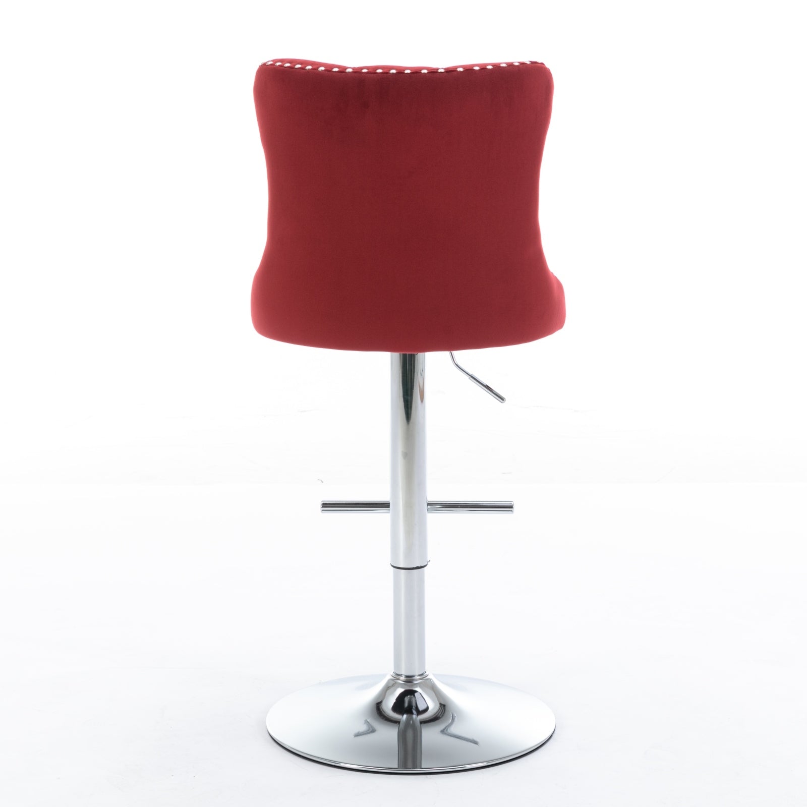 Swivel Velvet Barstools Adjusatble Seat Height From 25 33 Inch, Chrome Base Bar Stools With Backs Comfortable Tufted For Home Pub And Kitchen Island, Wine Red,Burdy,Set Of 2,1712Wr Burgundy Dining Room American Design Bar Stools Foam Velvet