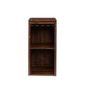 Brown walnut color modular wine bar Cabinet with walnut brown-mdf