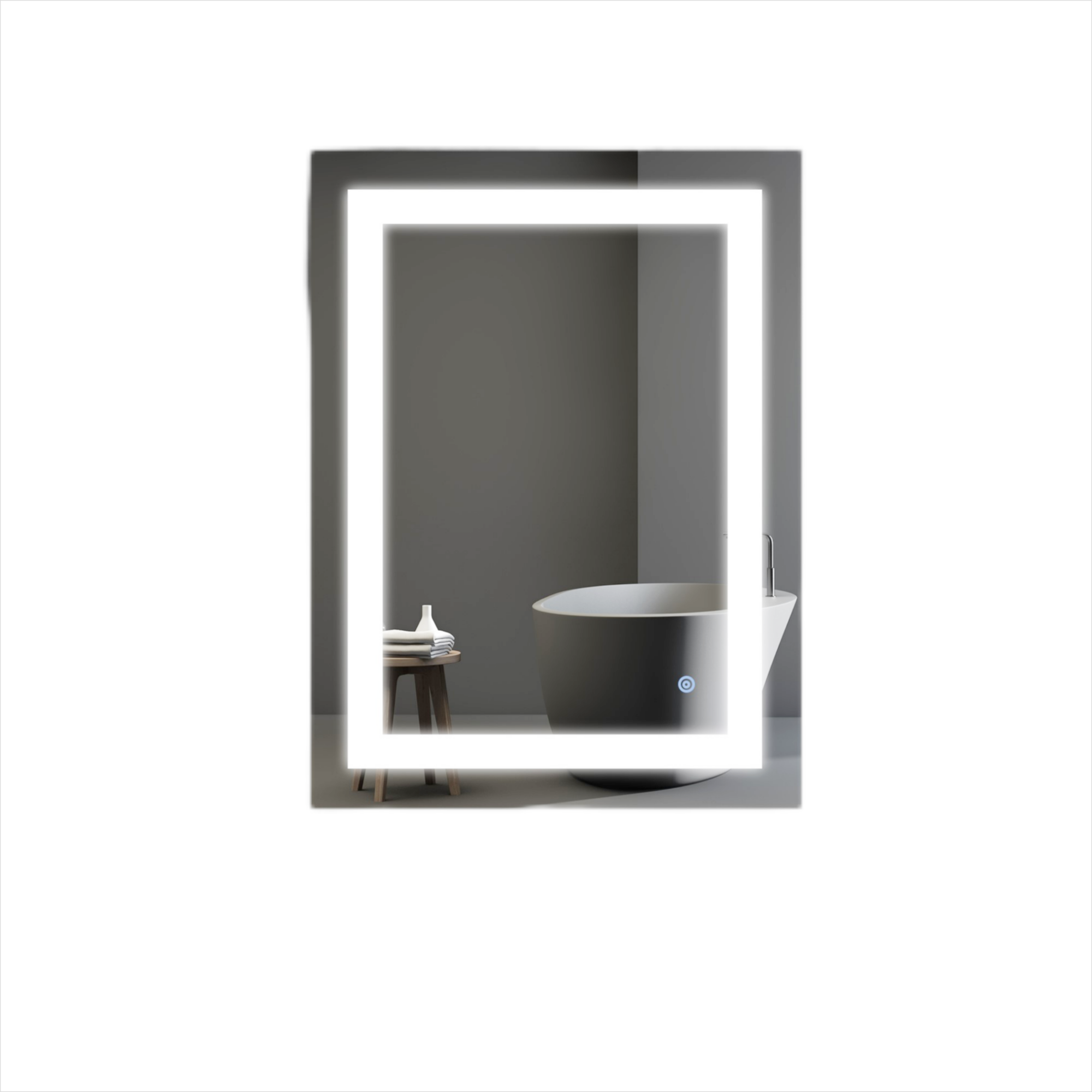 20'' 28'' Rectangular Lighted Bathroom Mirror