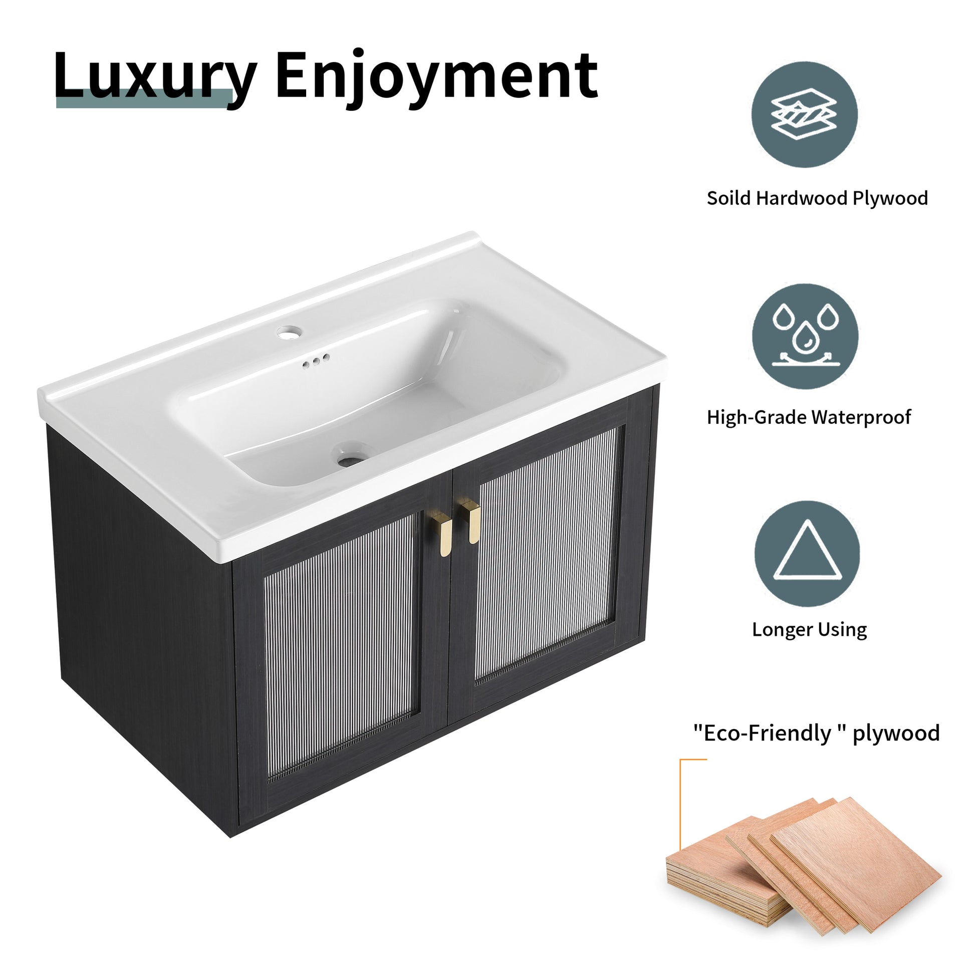 32 Inch Wall Mounted Bathroom Vanity With Sink, For black-2-bathroom-wall mounted-modern-plywood