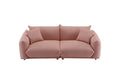 Oversized Loveseat Sofa For Living Room, Sherpa Sofa With Metal Legs, 3 Seater Sofa, Solid Wood Frame Couch With 2 Pillows, For Apartment Office Living Room Pink Pink Wood Primary Living Space Medium Soft Heavy Duty Eucalyptus Foam Fabric 2 Seat