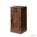 brown walnut color modular wine bar cabinet Buffet walnut brown-mdf